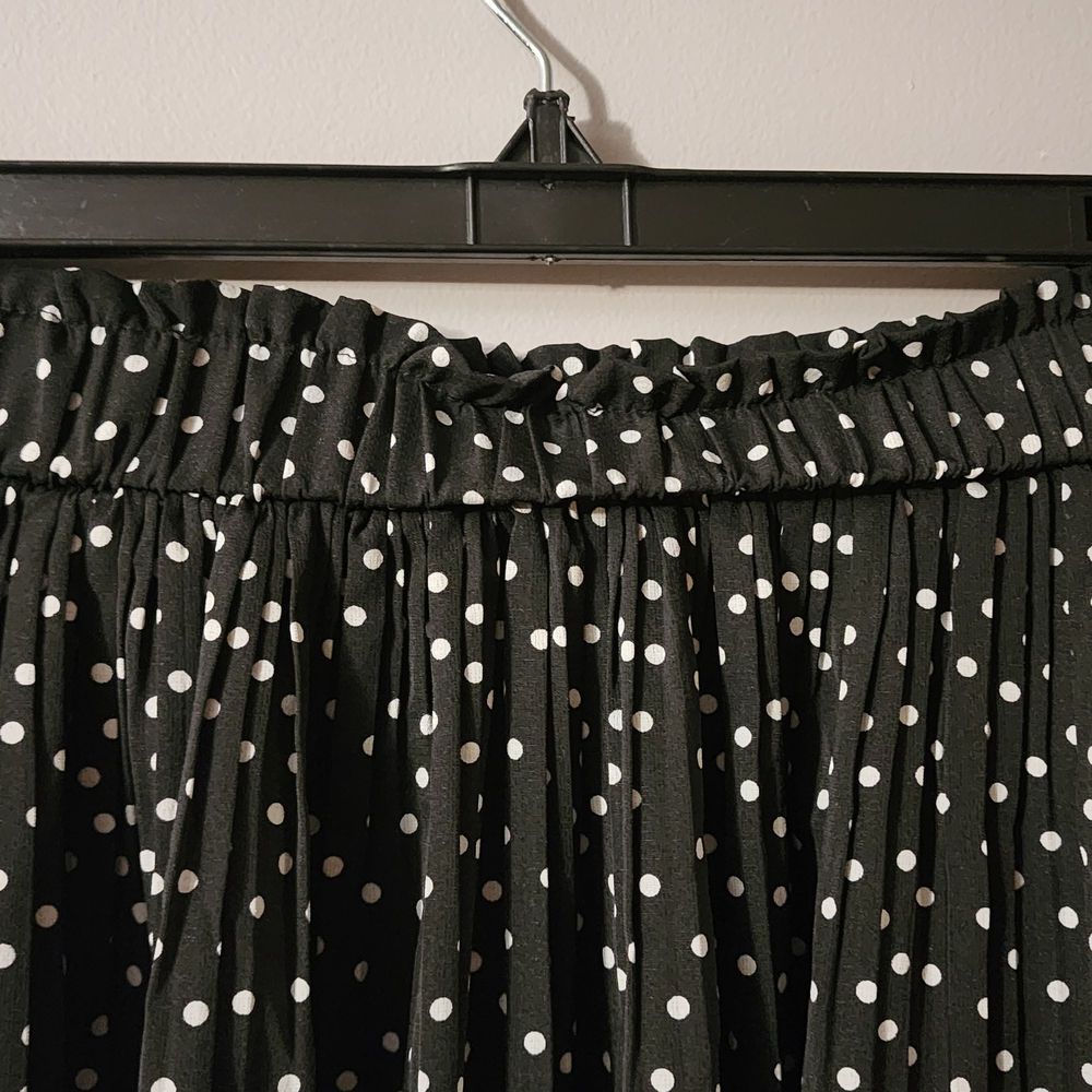 Zeagoo Black and White Polka Dot Maxi Skirt - Picture 3 of 6